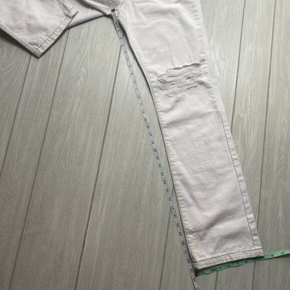 We Wore What Denim Women's White Distressed Straight Leg Jeans Size 26 - Picture 8 of 12
